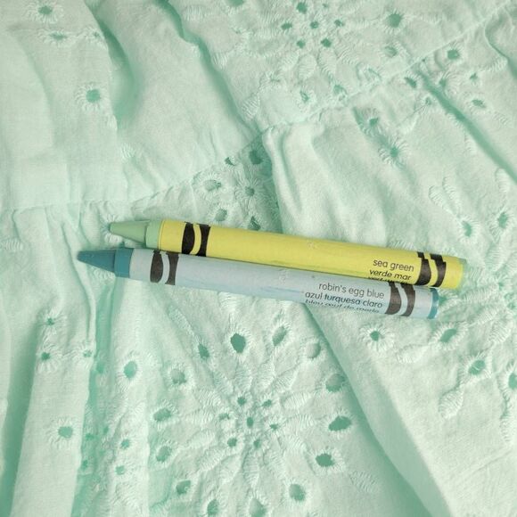 BB Dakota Steve Madden Soft Green Cotton Eyelet Tiered Ruffle Mini Dress - Picture 9 of 13